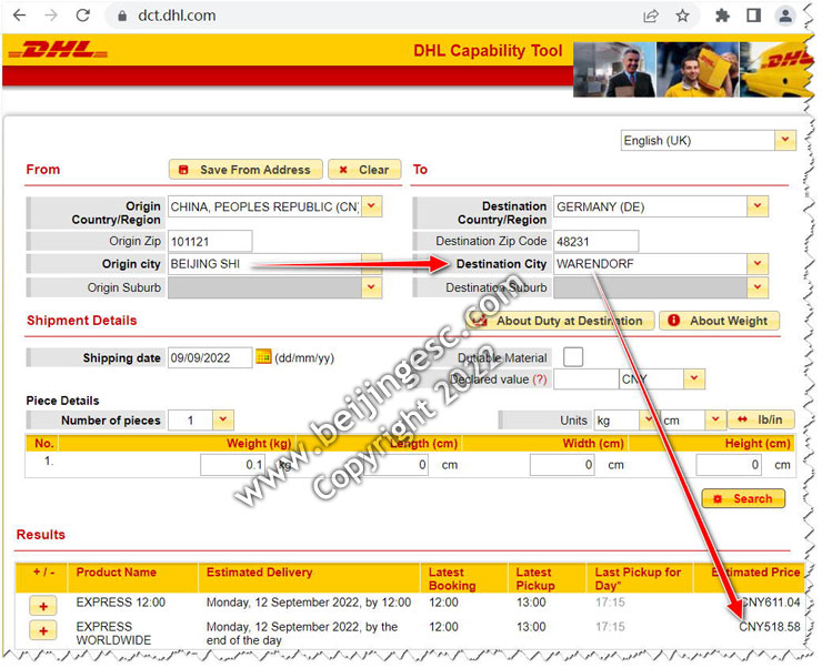 Shipping China Police Clearance Certificate to Warendorf